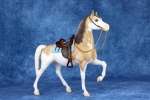 Chalky Buckskin Splash Pinto Western Prancing Horse