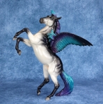 Glossy Knob-Billed Duck Inspired Pegasus Silver